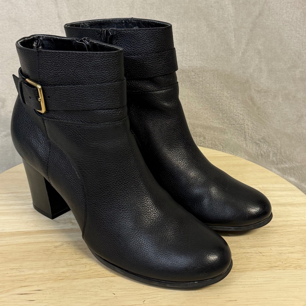 Cole Haan Signature Grand.OS Pebbled Leather Buckle Ankle Boots W02756 8.5B - Picture 6 of 16